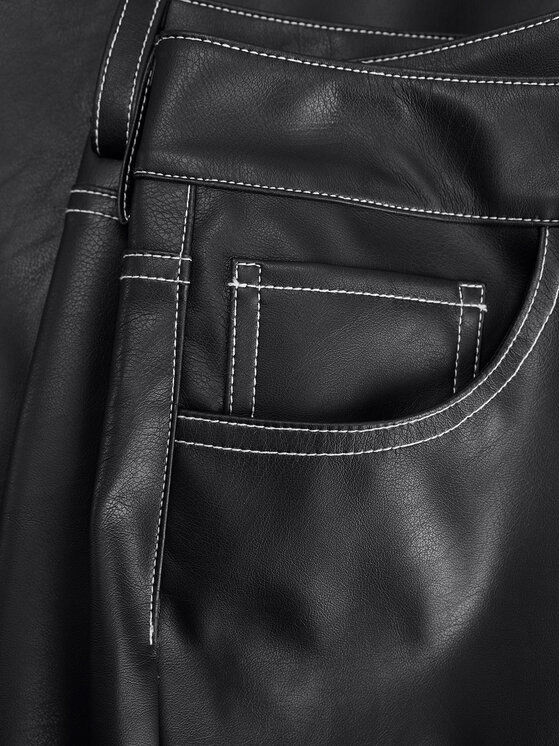 JJXX JJXX Tehisnahast püksid Lila 12276595 Must Wide Leg