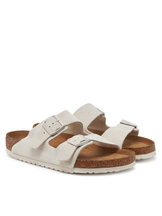 Birkenstock Birkenstock Klapki Arizona zamsz 1024554 Biały
