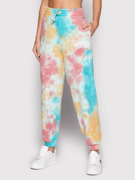 Tommy Jeans Tommy Jeans Melegítő alsó Multi Tie Dye DW0DW12639 Színes Relaxed Fit