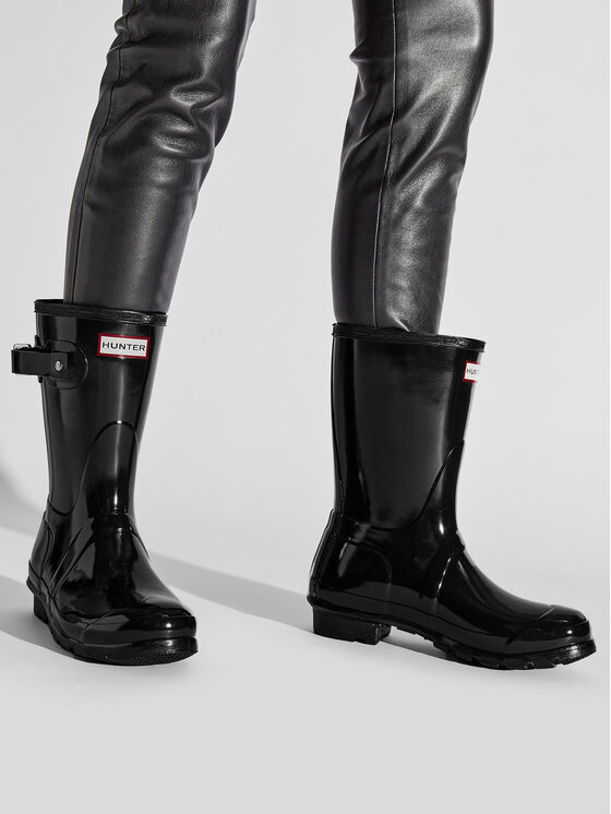 Hunter Hunter Gumicsizma Original Gloss Short WFS1000RGL Fekete