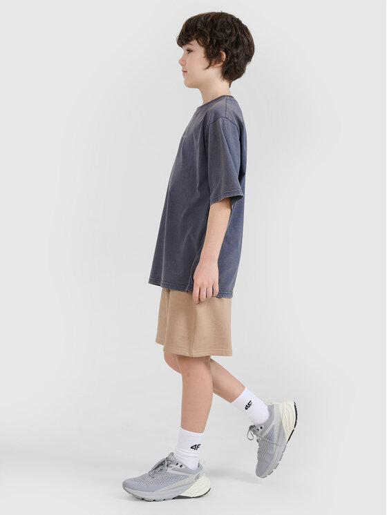 4F 4F Szorty sportowe BASIC+ Beżowy Oversize