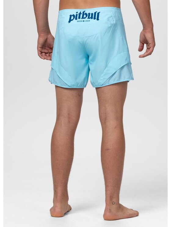 PITBULL PITBULL Szorty sportowe LOGO PALMS Niebieski Regular Fit