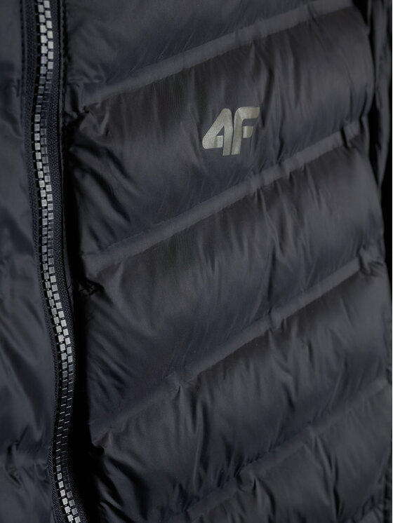 4F 4F Kurtka puchowa TREKKING Czarny Regular Fit