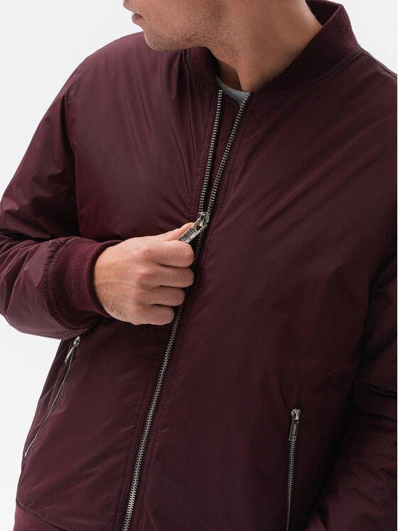 Ombre Ombre Bunda bomber C538 Bordó Regular Fit
