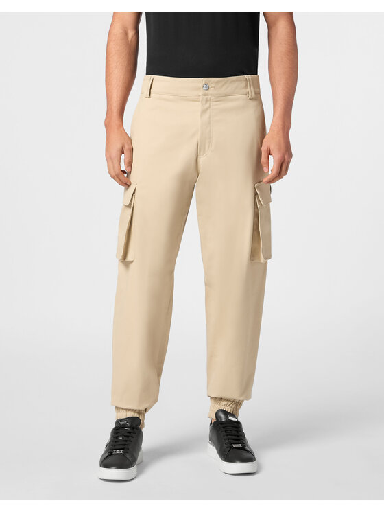 PHILIPP PLEIN PHILIPP PLEIN Spodnie cargo 23373 Beżowy Cargo Fit