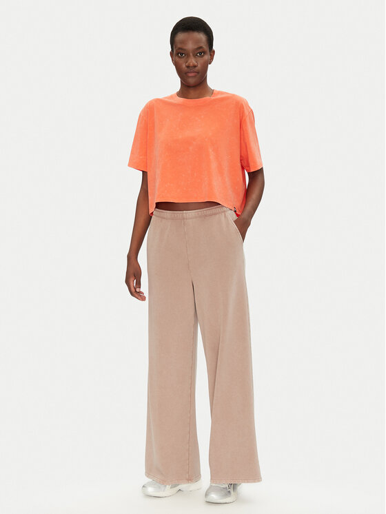 Under Armour Under Armour Majica Rival Wash 1389724 Oranžna Loose Fit