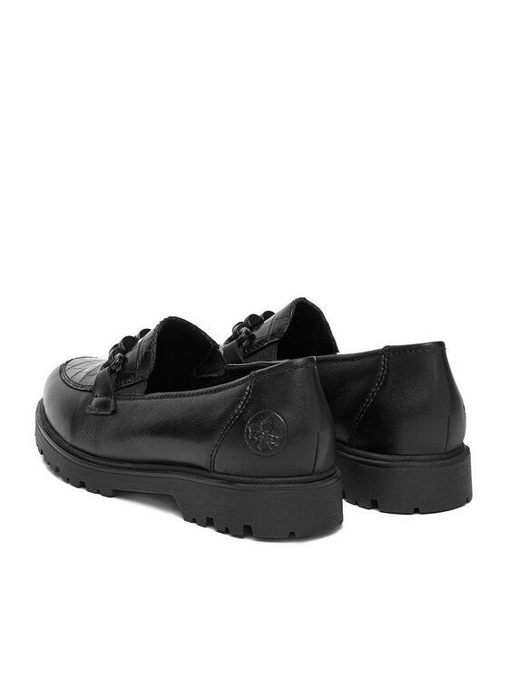 Rieker Rieker Loafersy 45561-01 Czarny