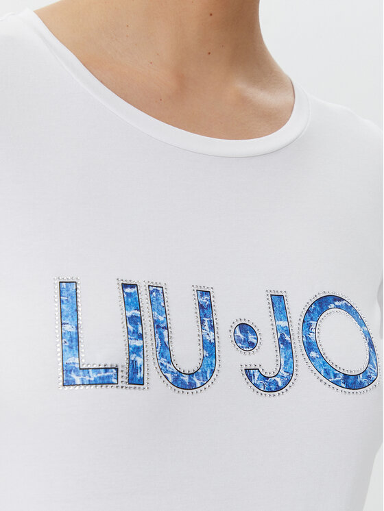 Liu Jo Beachwear Liu Jo Beachwear T-shirt VA5154 JS003 Bijela Regular Fit