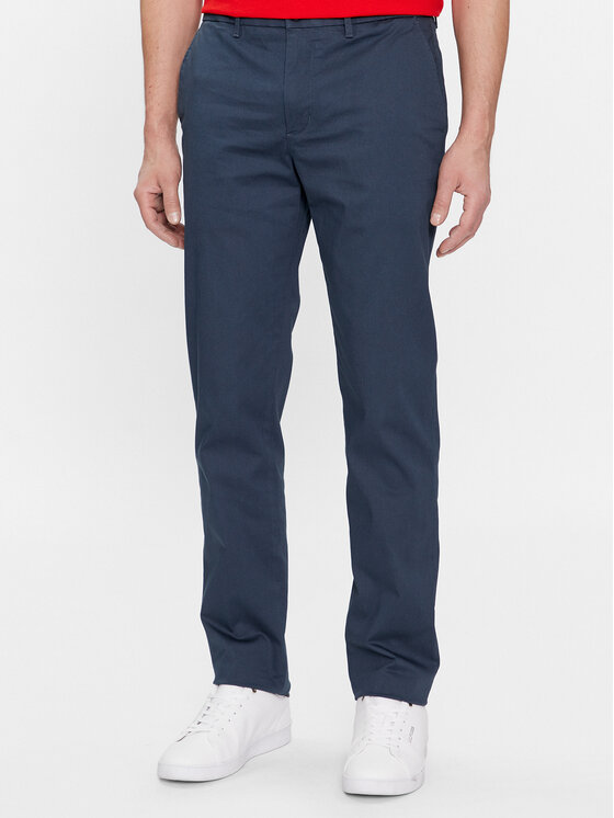 Tommy Hilfiger Chino Hlače Denton MW0MW33938 Mornarsko Modra Slim Fit