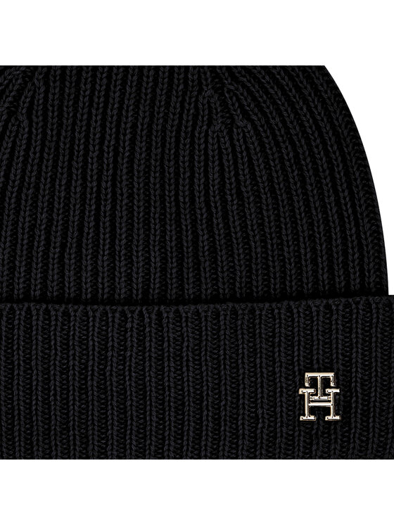 Tommy Hilfiger Bonnet Cashmere Chic Beanie AW0AW15321 Noir