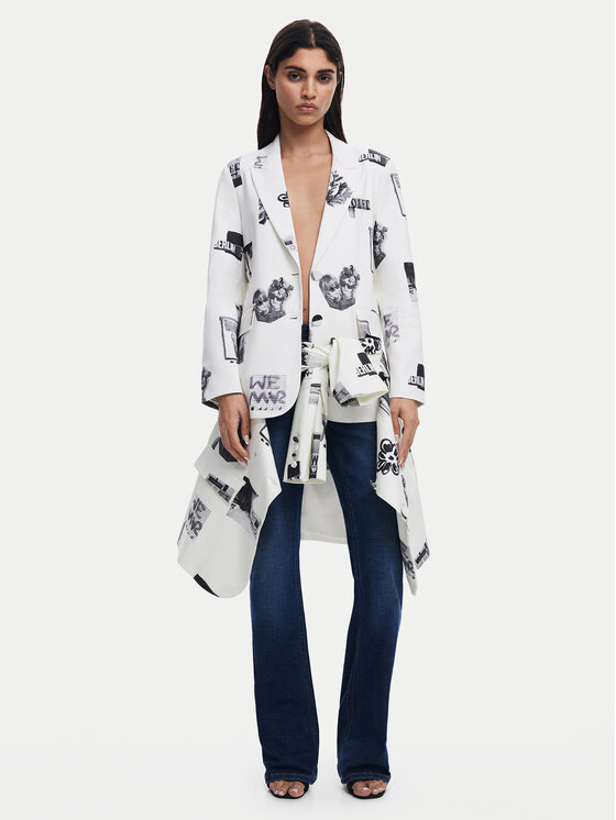 Desigual Desigual Sacou 25SWEW15 Alb Regular Fit