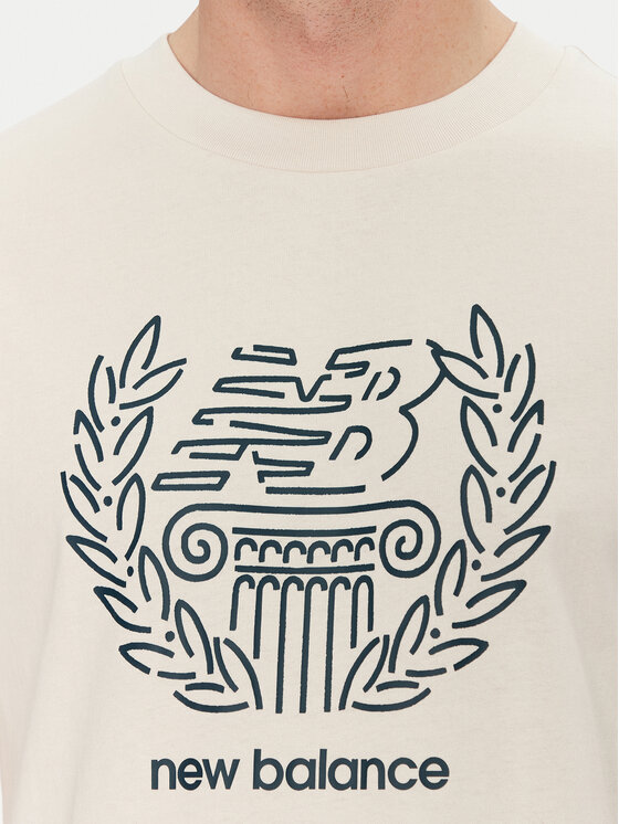 New Balance New Balance T-Shirt MT51974 Beige Relaxed Fit