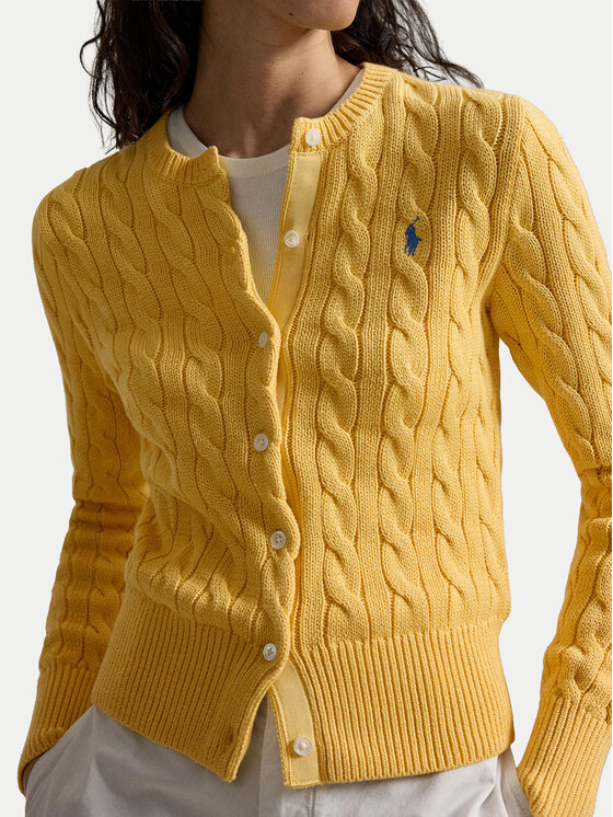 Polo Ralph Lauren Polo Ralph Lauren Кардиган 211971868507 Тъмножълт Slim Fit