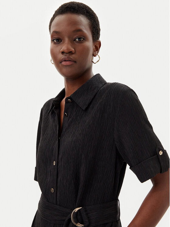Olsen Olsen Rochie tip cămașă 13002000 Negru Regular Fit