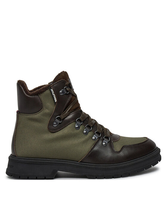 Tommy Hilfiger Tommy Hilfiger Μποτίνια Hilfiger Warm Cordura Mix Boot FM0FM05180 Πράσινο