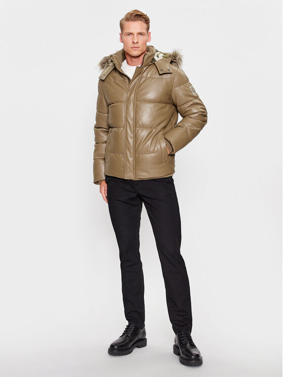 Guess Guess Winterjacke M3BL23 WFOZ0 Khakifarben Regular Fit