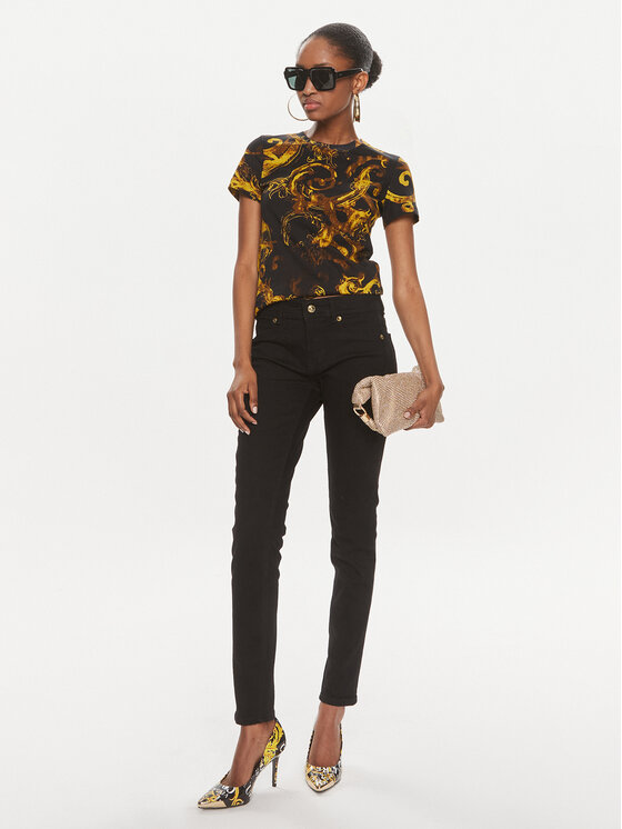 Versace Jeans Couture Versace Jeans Couture T-Shirt 76HAH6D8 Černá Slim Fit