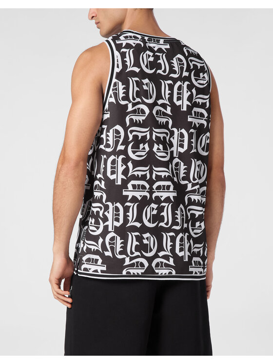 PHILIPP PLEIN PHILIPP PLEIN Tank top 9449 Czarny Regular Fit