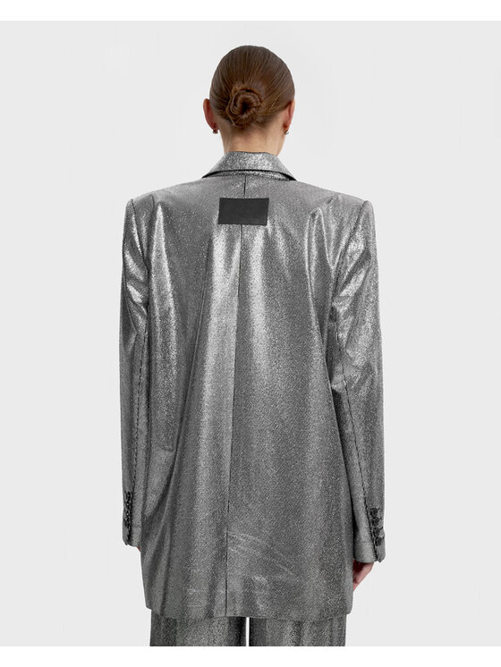 OPRA OPRA Marynarka OPR-BLAZER-SILVER Srebrny Regular Fit