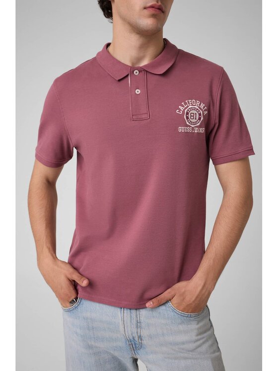 Guess Guess T-Shirt 183257 Czerwony Classic Fit