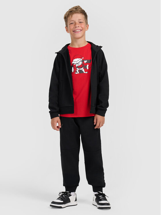 4F 4F T-Shirt CHRISTMAS DROP Czerwony Regular Fit