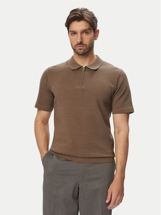 Jack & Jones Jack & Jones Pólóing Milano 12304870 Világosbarna Regular Fit