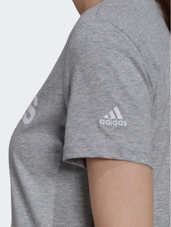 adidas adidas Póló Essentials Logo HL2053 Szürke Slim Fit