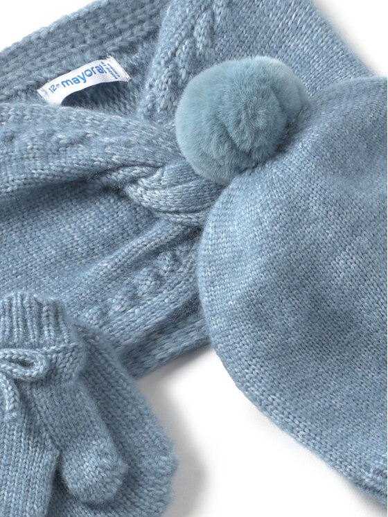 Mayoral Mayoral Set Mütze, Loop-Schal und Handschuhe 10019 Blau