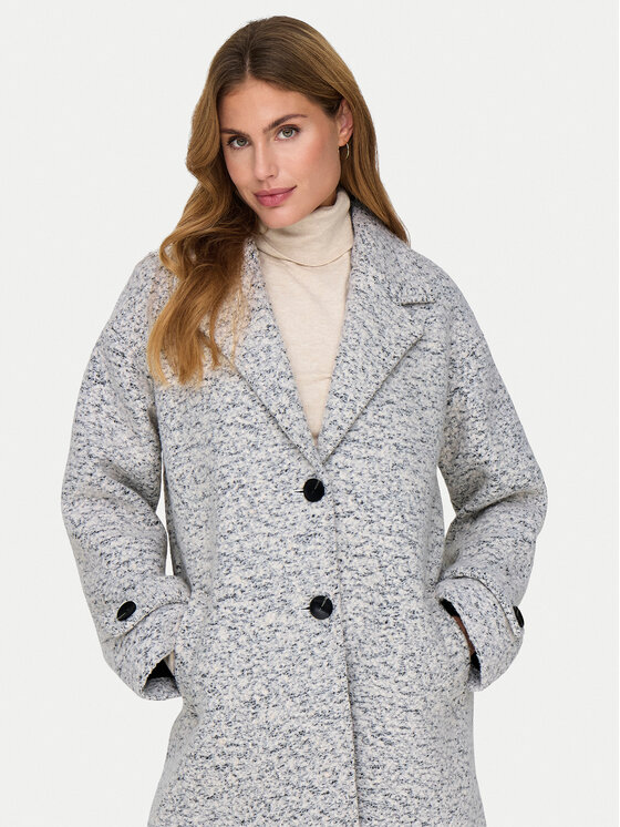 ONLY ONLY Płaszcz wełniany Sophia 15321880 Szary Relaxed Fit