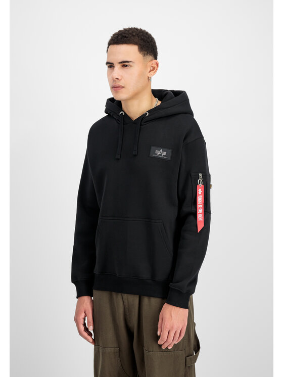 Alpha Industries Alpha Industries Bluza Backprint Camo Print Hoodie Czarny Regular Fit