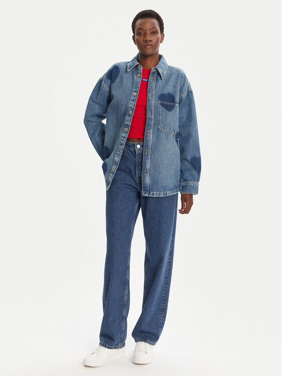 HUGO HUGO cămașă de blugi Garesa_2_B 50544492 Albastru Relaxed Fit