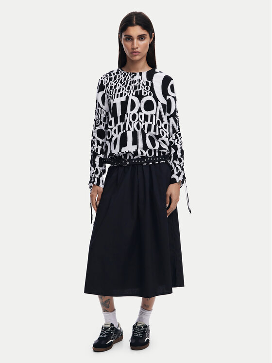 Desigual Desigual Μπλουζάκι 25SWBW04 Μαύρο Regular Fit