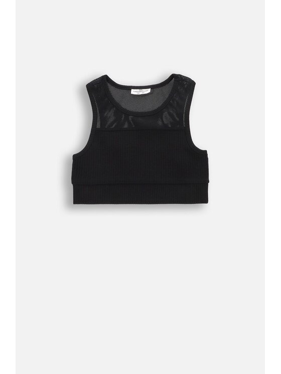 Coccodrillo Coccodrillo Top WC5143301IGJ-021 Czarny Regular Fit