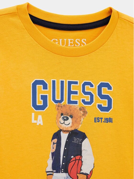 Guess Kids Guess Kids T-Shirt 183054 Żółty Classic Fit