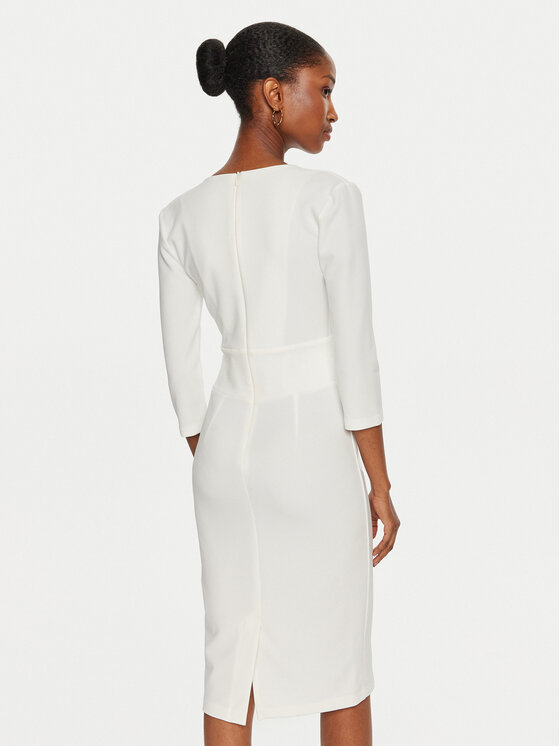 Rinascimento Rinascimento Rochie cocktail CFC0119920003 Alb Regular Fit