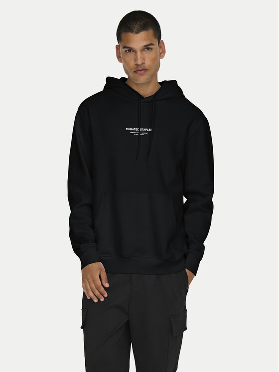Only & Sons Only & Sons Μπλούζα Curated 22030921 Μαύρο Regular Fit