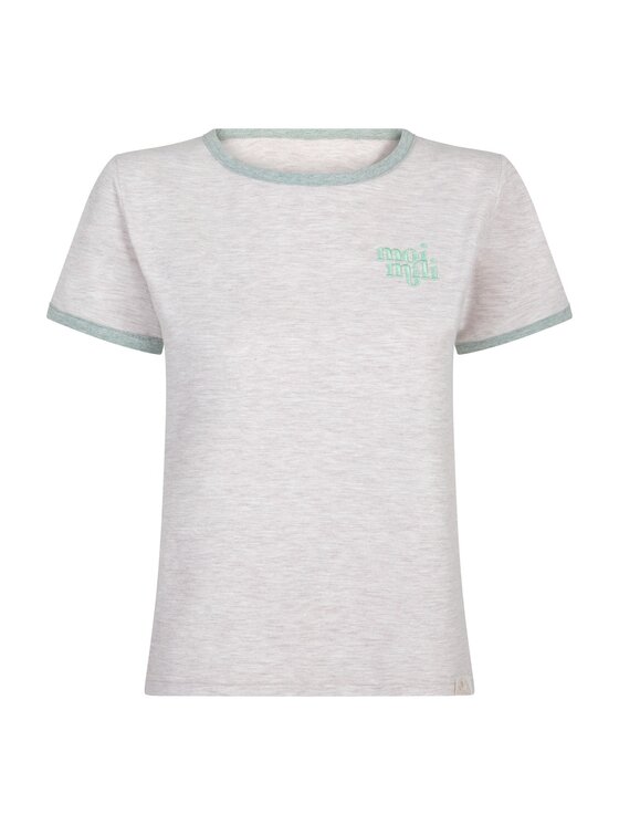 Moi Mili Moi Mili Bluzka Beige Beżowy Basic Fit