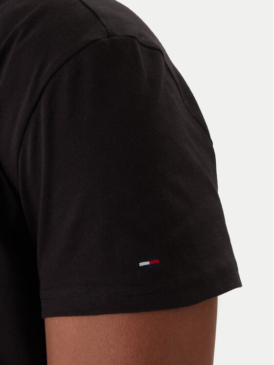 Tommy Jeans Tommy Jeans T-Shirt Sign Spray DM0DM22319 Černá Regular Fit