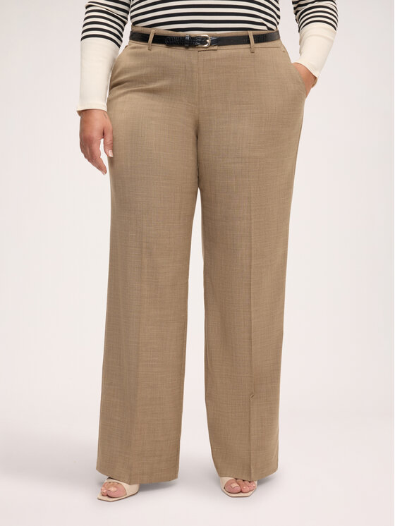 Fiorella Rubino Fiorella Rubino Pantaloni di tessuto P060T005408N0R2 Crema Regular Fit