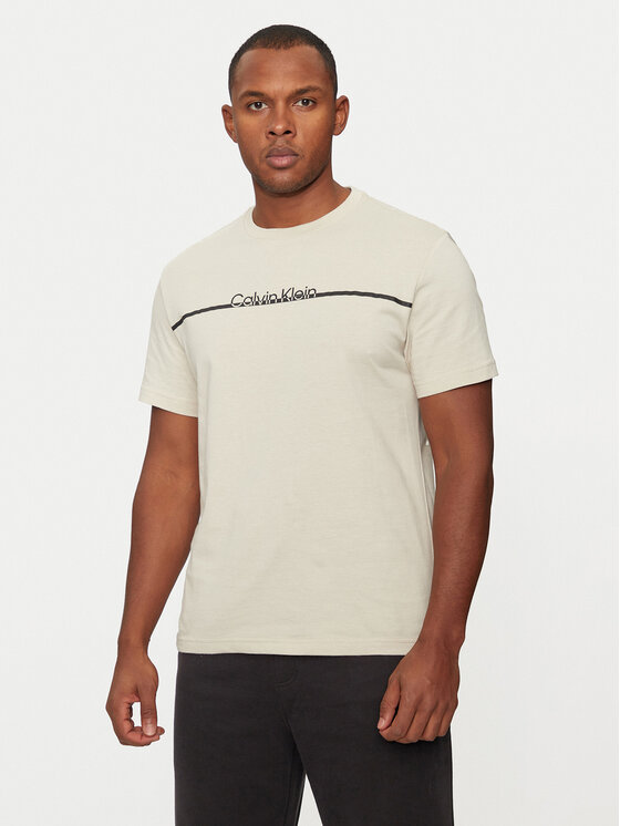 Calvin Klein T-shirt K10K113802 Bež Regular Fit