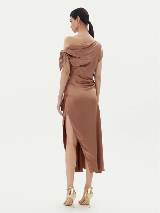 PINKO PINKO Sukienka koktajlowa 104986 A2GZ Brązowy Regular Fit