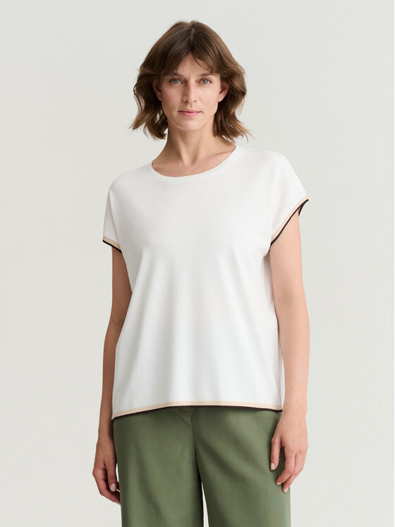 TATUUM TATUUM Bluzka EZI Kremowy Classic Fit