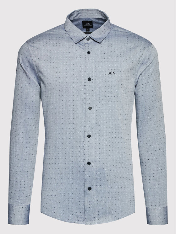 Armani Exchange Armani Exchange Koszula 6LZC03 ZNWUZ 25CP Szary Regular Fit