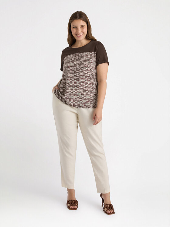 Fiorella Rubino Fiorella Rubino T-shirt G00SL108811N0Z2 Marrone Regular Fit