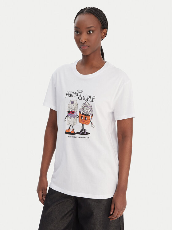 Liu Jo Liu Jo T-shirt WA6163 JS904 Bijela Relaxed Fit