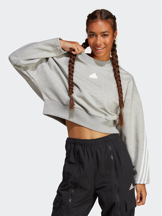 adidas adidas Džemperis Future Icons 3-Stripes Sweatshirt IB8496 Pilka Loose Fit