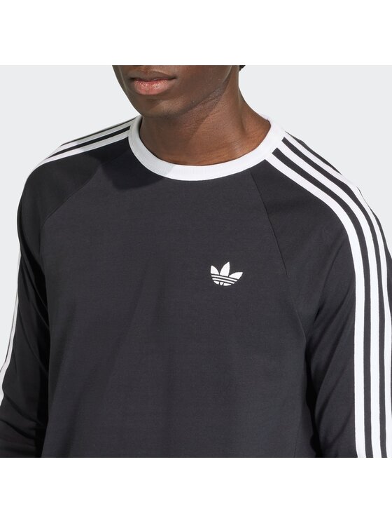 adidas adidas Тениска с дълъг ръкав 3-Stripes KE3546 Черен Regular Fit