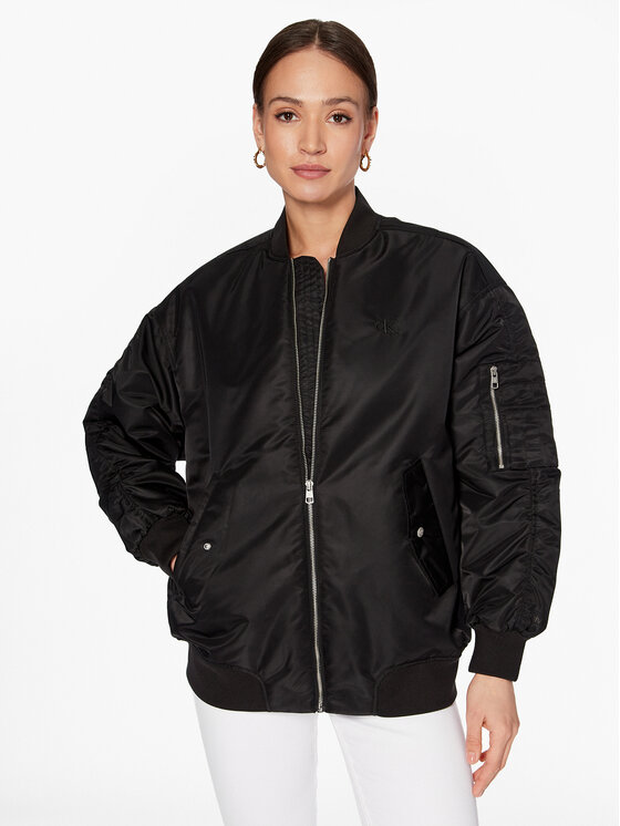 Calvin Klein Jeans Bundy bomber J20J221082 Čierna Oversize