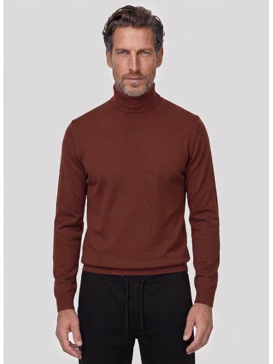 Pako Lorente Pako Lorente Sweter P26WN-2X-016 Miedziany Classic Fit
