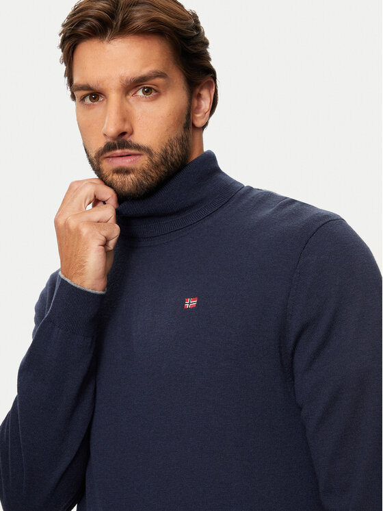 Napapijri Napapijri Rollkragenpullover Damavand NP0A4GJT Dunkelblau Regular Fit